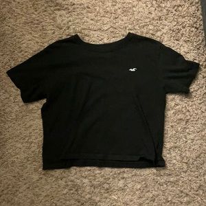 Black Hollister cropped T-shirt